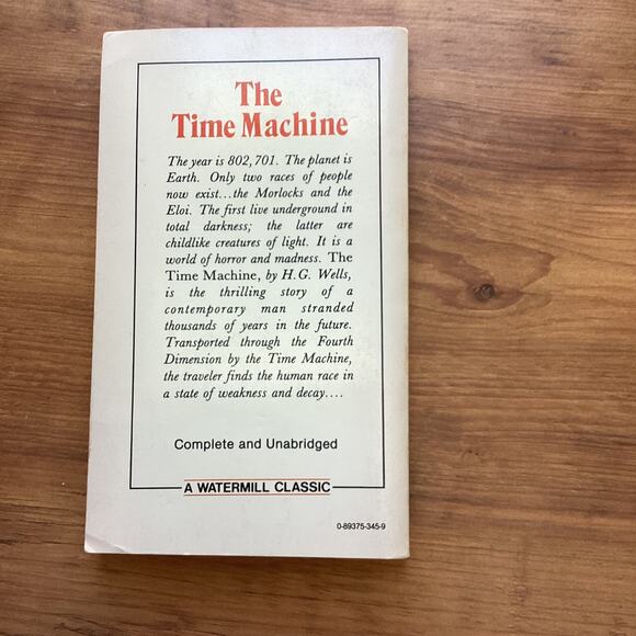 H.G. Wells The Time Machine 1980 Vintage Paperback Book Sci Fi Time Travel - Picture 2 of 6
